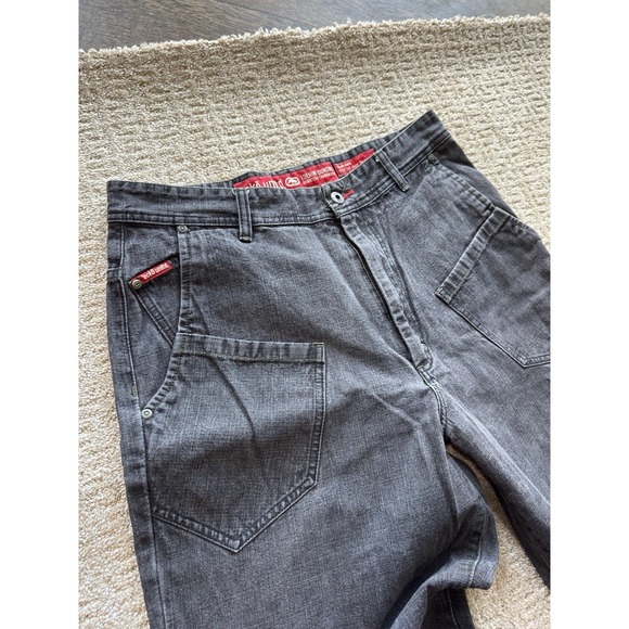Vintage Ecko Unltd.‎ Jeans Overtime Shop Denim Pant Baggy Y2K Black RARE 32x31.5 - Picture 5 of 10
